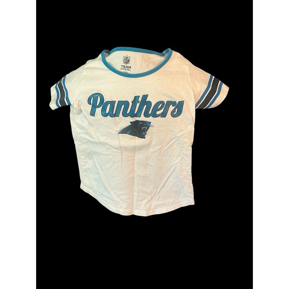 Carolina Panthers‎ NFL Team Apparel Girls Size Medium Shirt See Dimension
